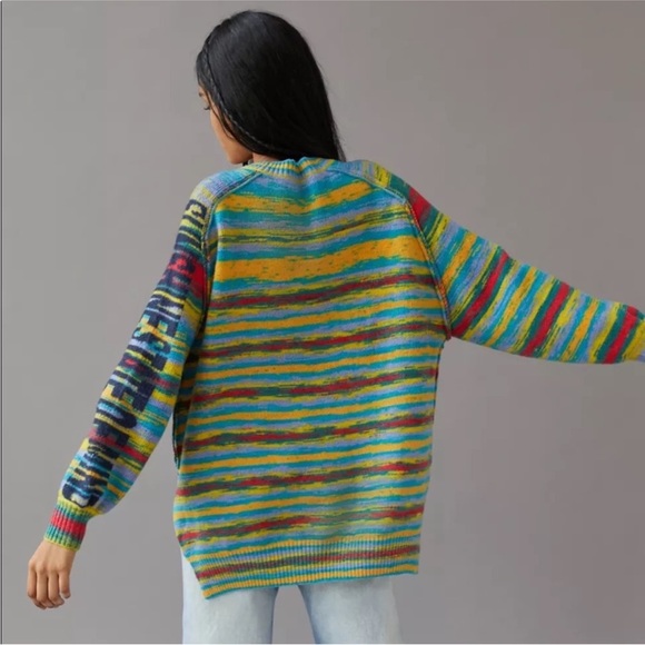 BDG Multicolor Maura Rainbow Knit Sunshine Colorful Oversized Spring Sweater - Picture 6 of 15